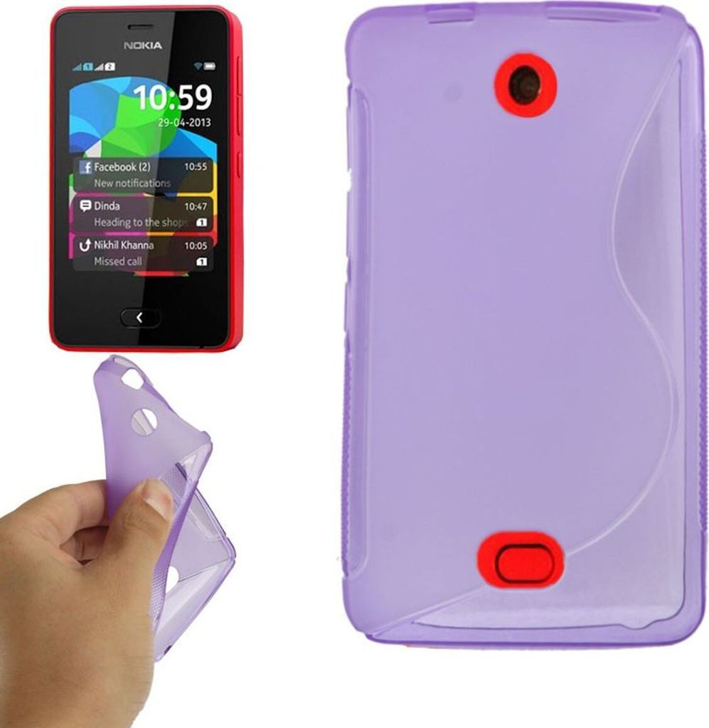 Handyhülle Schutz TPU für Handy Nokia Asha 501 lila