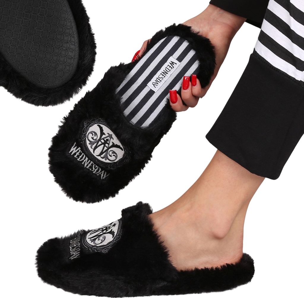 WEDNESDAY RUTSCHFESTE Hausschuhe für Damen, WARME, WEICHE, PELZIGE Schuhe für zu Hause 38-39 EU