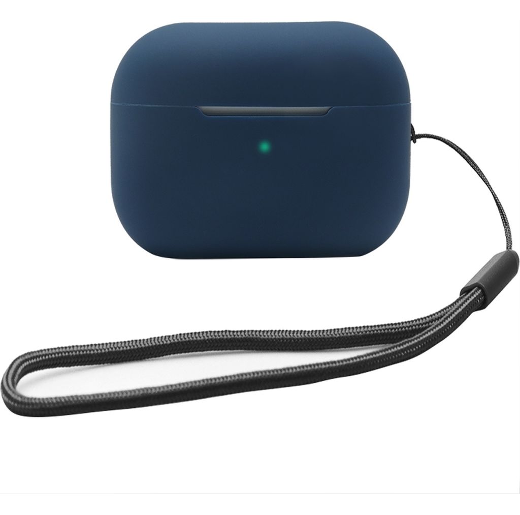 Mobigear Lanyard Apple AirPods Pro 2 Hülle Flexibles Silikon - Dunkelblau