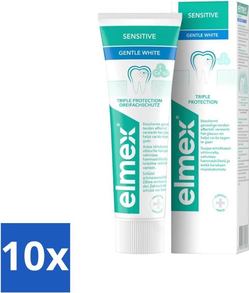 Dentifrice Elmex Sensitive Blanc Doux 75 ml - Pack avantage Image du produit 