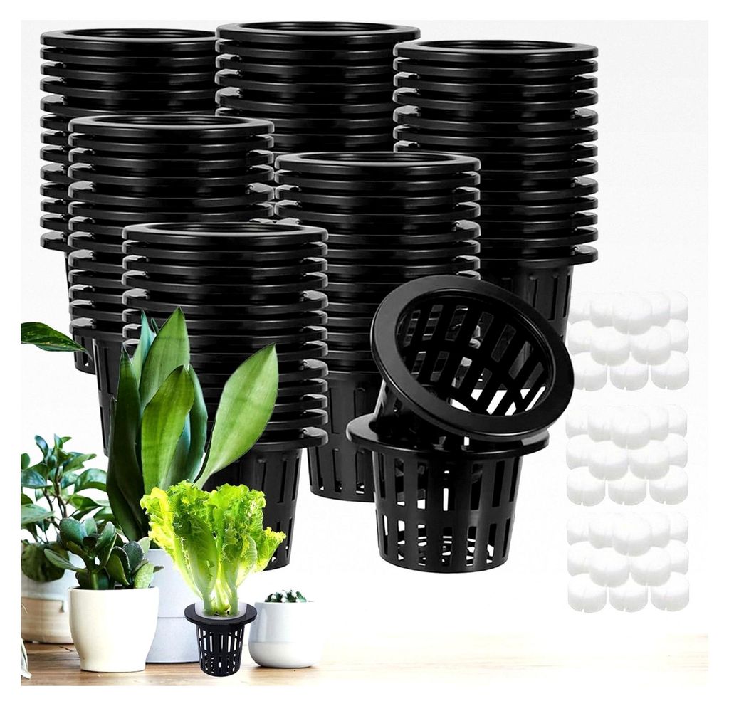 Netztöpfe für Hydroponik - 50 Stück Keimschalen für Tomaten, Blumen, Salat und Gemüseanbau in der Wohnung