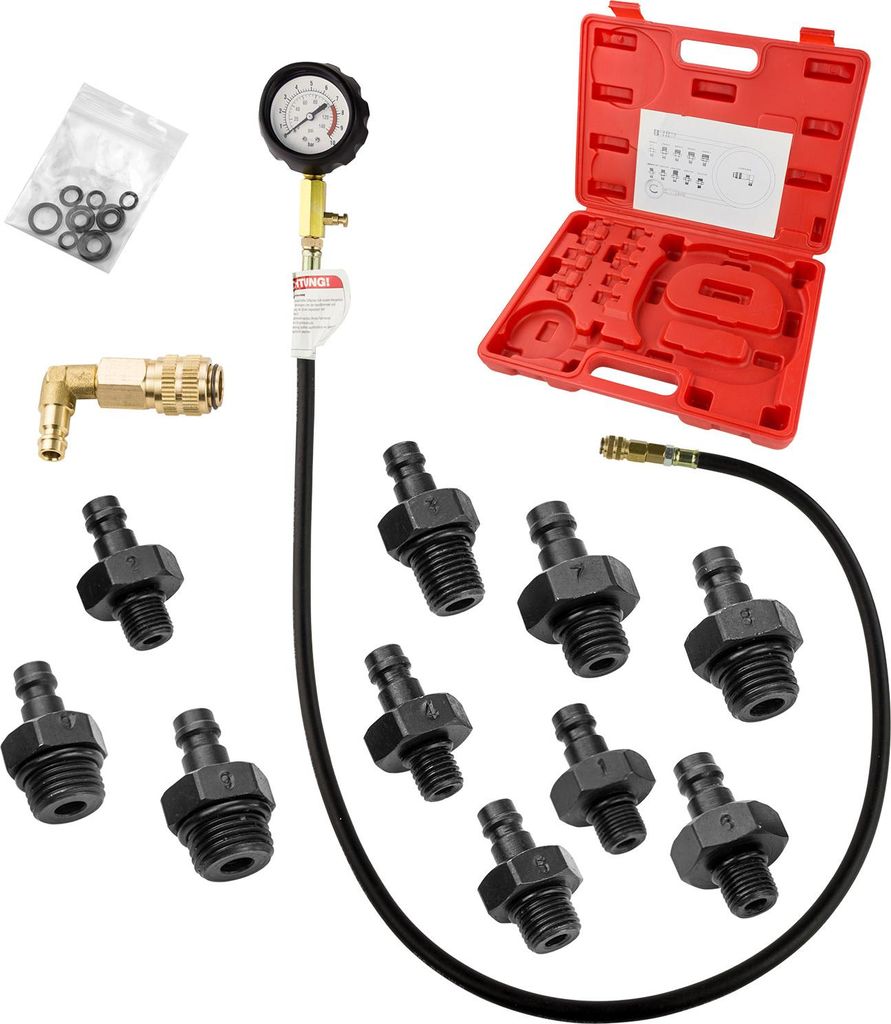 Tester pressione olio motore Pro, set da 13 pezzi Immagine del prodotto 