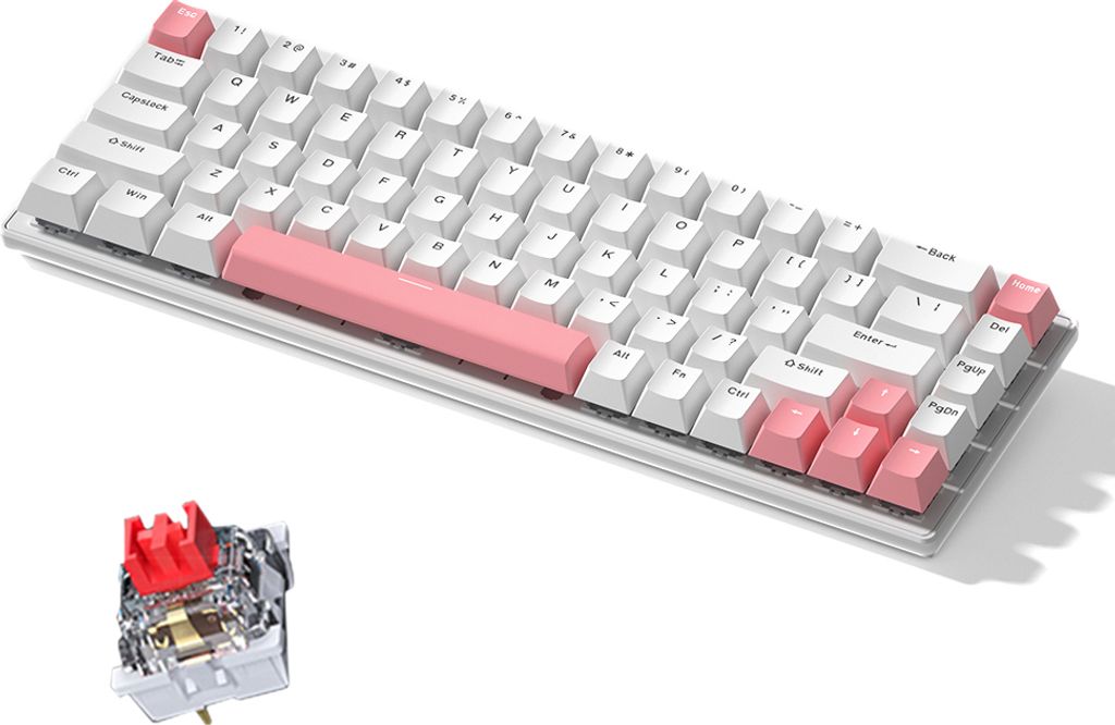 Mechanische Tastatur mit 68 Tasten 68 Tasten-Layout Produktbild 