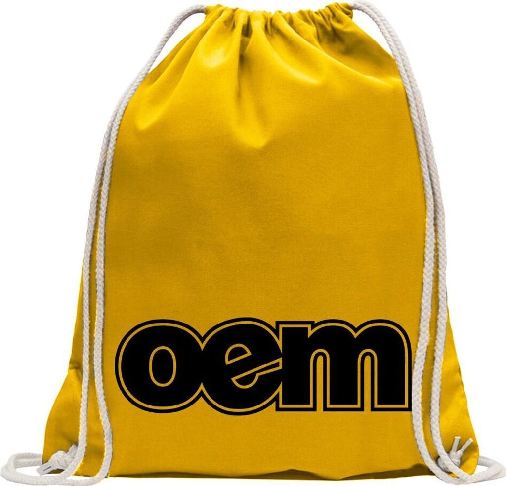 Kiwistar - Turnbeutel - gelb - OEM Style - Fun Rucksack Sport Beutel Gymsack Baumwolle mit Ziehgurt