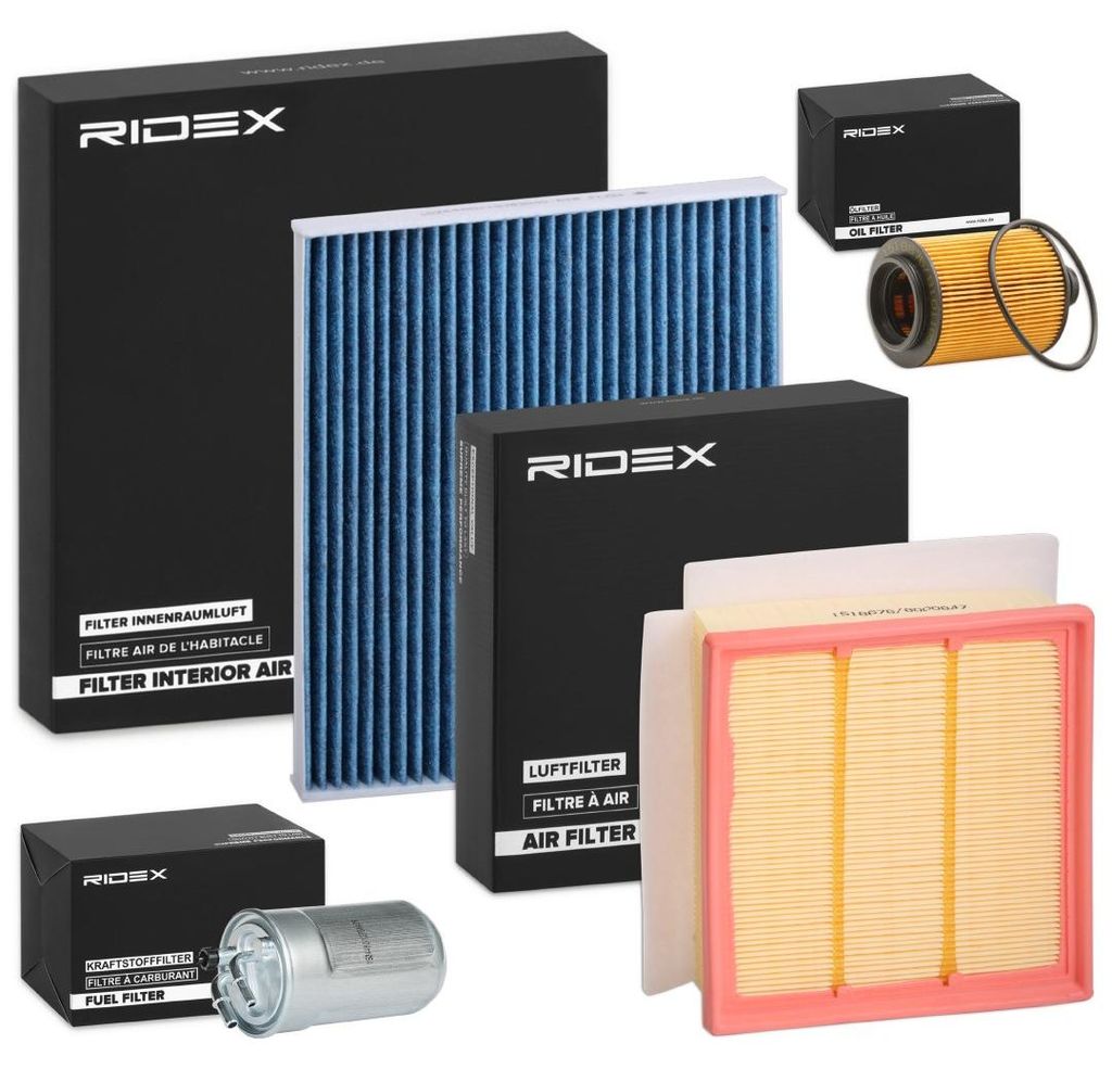 RIDEX Filterset Inspektionspaket Filtersatz für OPEL Corsa D Schrägheck (S07) für VAUXHALL Corsa Mk III (D) Schrägheck (S07)