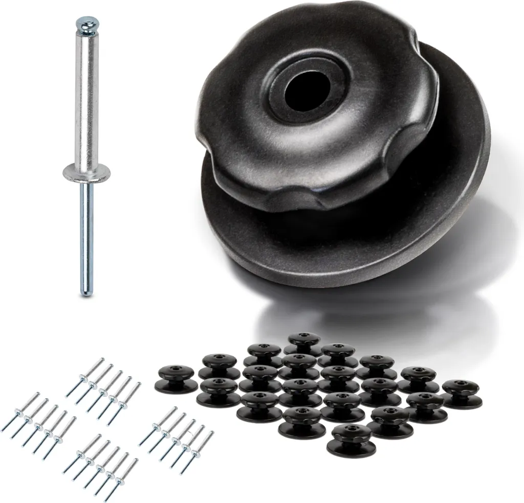 20 Boutons Ronds avec Rivets pour Fixation de Bâche et Filet Remorque