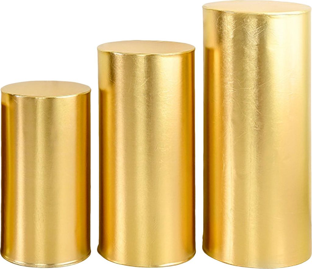 3 Stück Party Zylinder Sockel Ständer Abdeckung Sockel Säule Dekorative Ärmel Geburtstagsparty Hochzeitsdeko Dessert Basis Wickeltuch Partyplaner