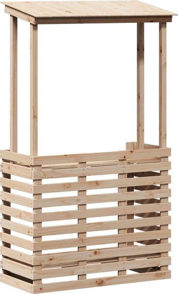 Gartenbar mit Dach 112,5x57x195,5 cm Massivholz Kiefer