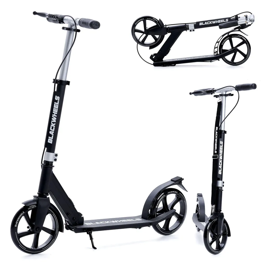 Trottinette pliable avec double frein et roues 200mm ORIO Noir 100kg