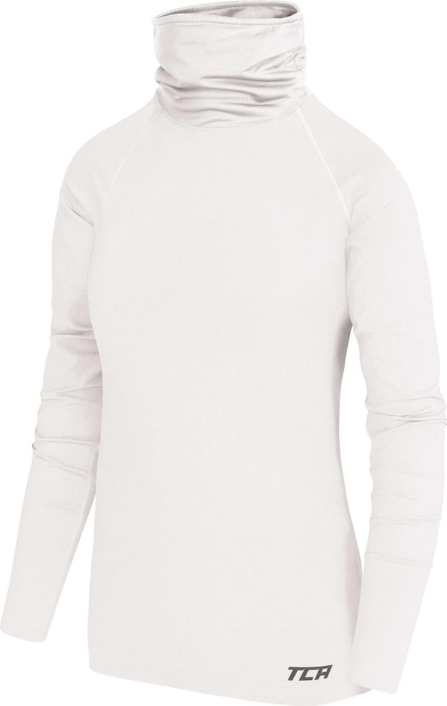 TCA Herren Thermo Laufshirt Mit Trichterkragen - Warm-Up Shirt Für Kaltes Wetter