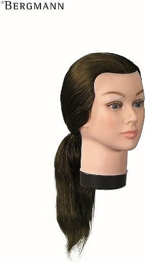 Bergmann Übungskopf Teeny 40-45cm Echthaar medium braun