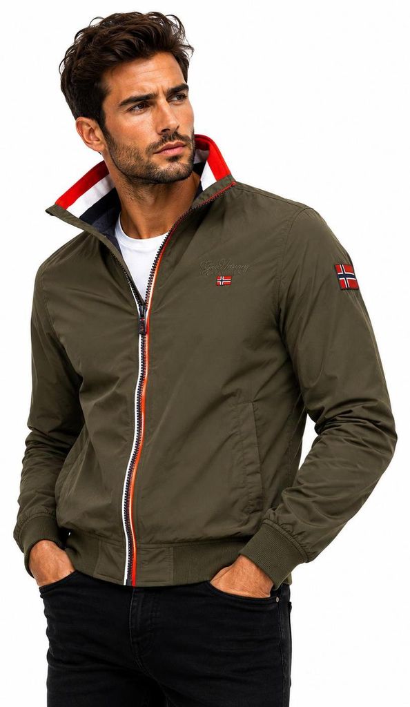 Herren Übergangs Jacke Windbreaker Blouson Wasserabweisend Frühlings
