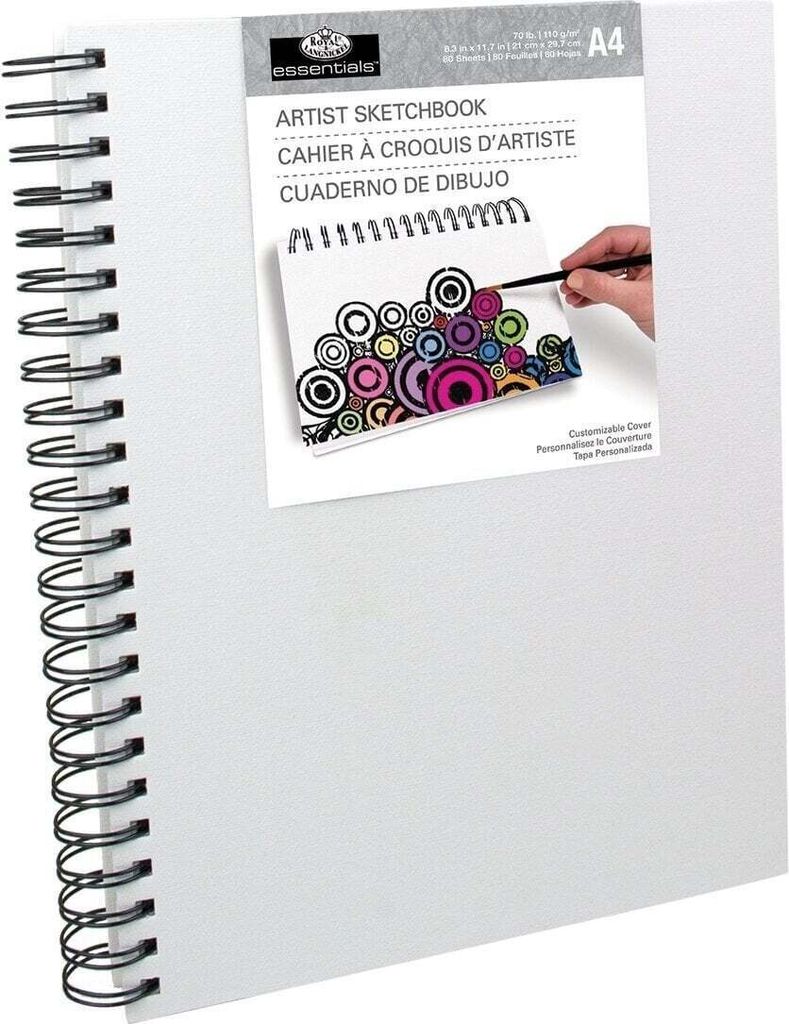 Royal & Langnickel Canvas Covered Skizzenbuch A4 110 g White