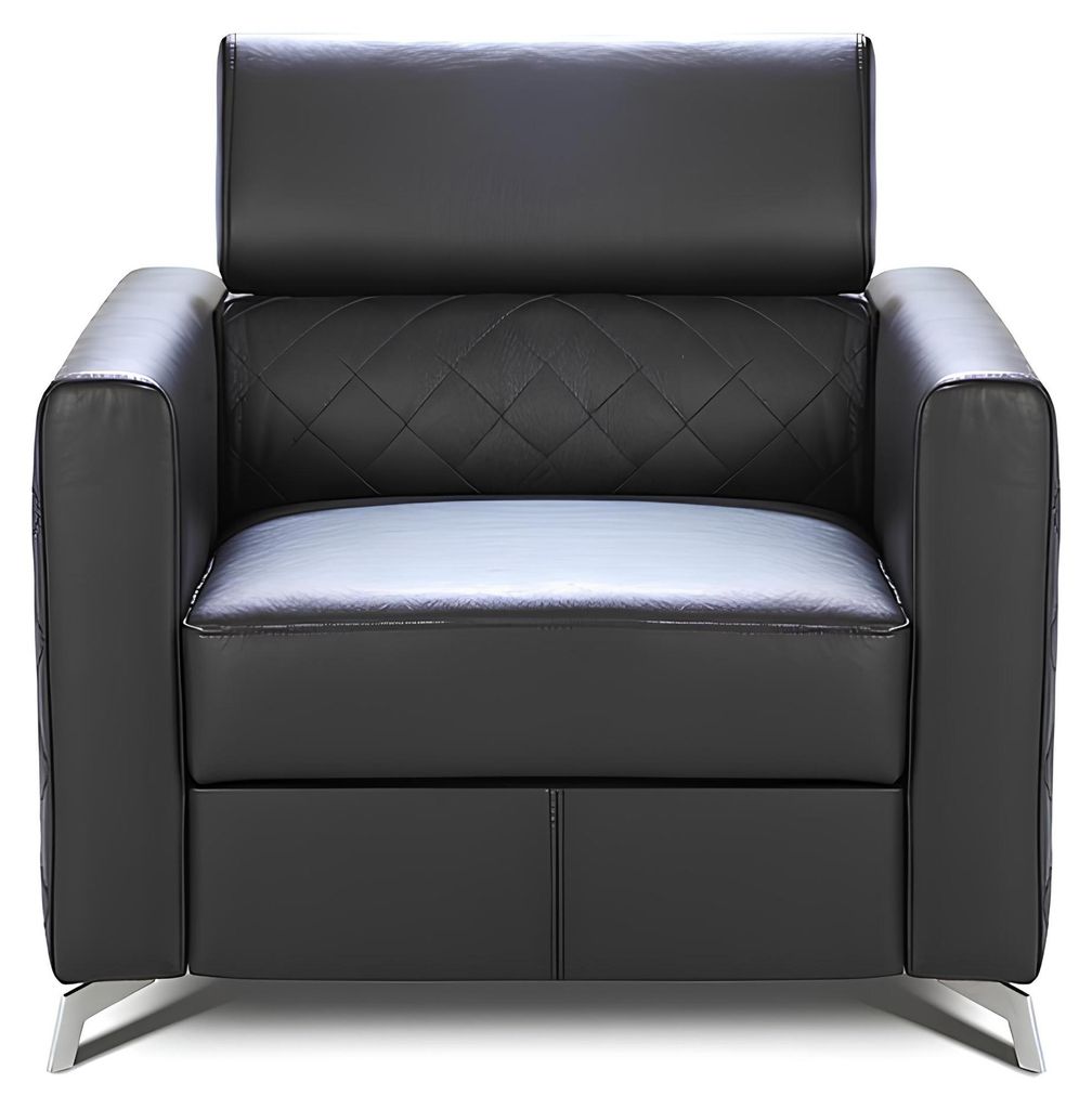 Sessel Designer Stuhl Polster Relex 100% Italienisches Leder Lounge 1 Sitzer