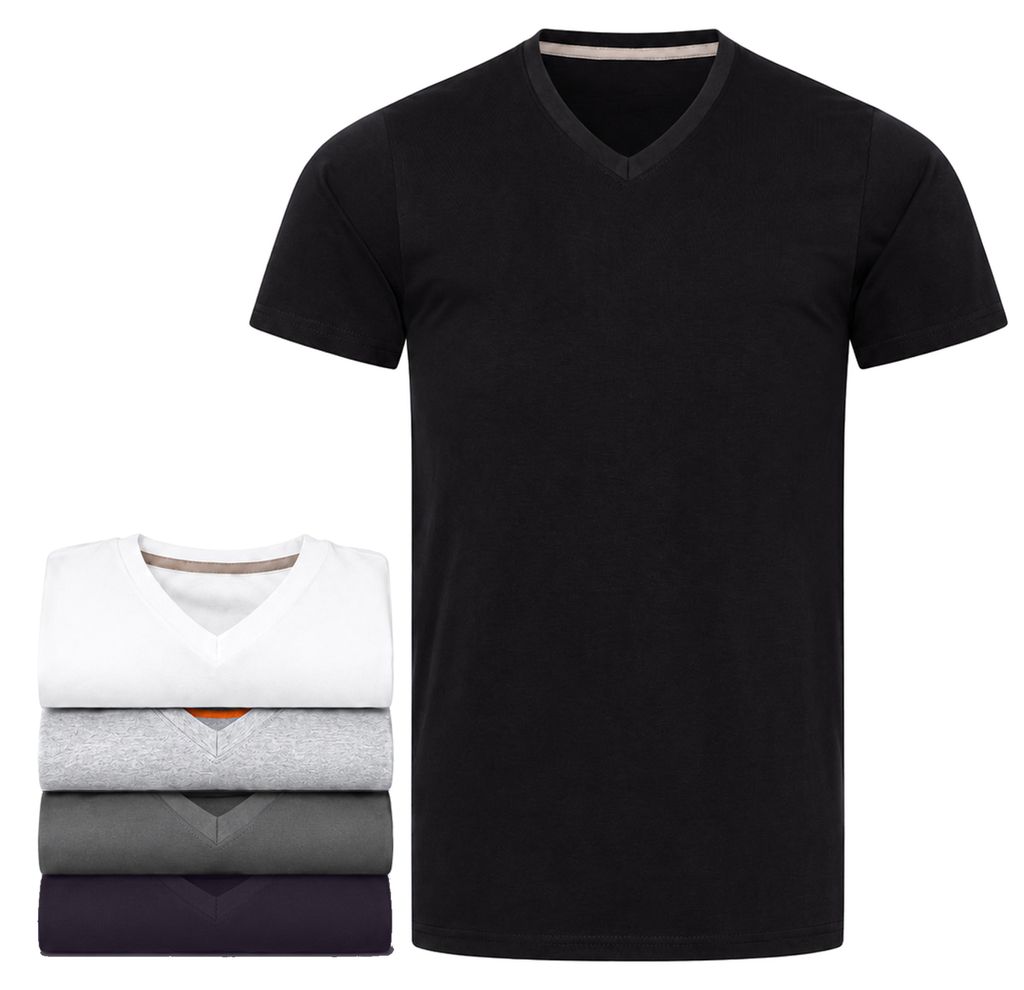 Mivaro Herren T-Shirt 5er Pack V-Ausschnitt - V-Neck Shirt Produktbild 