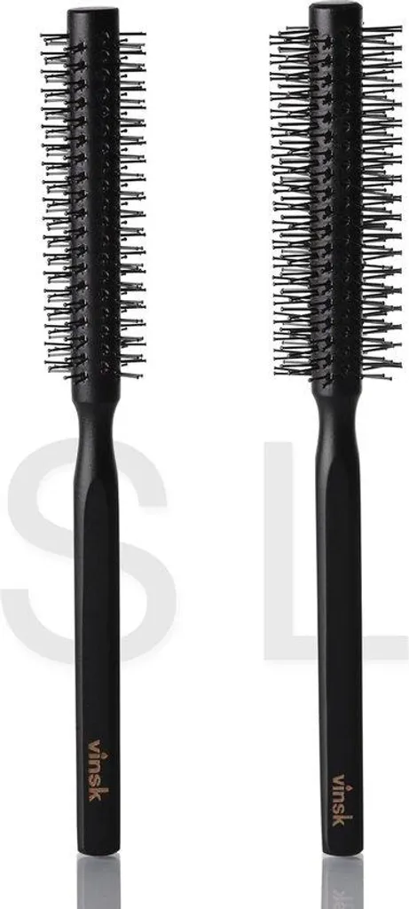 Brosse à barbe ronde en bois de hêtre naturel et poils de sanglier