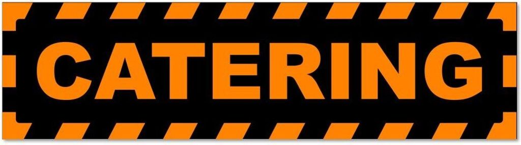 Kiwistar - Autoaufkleber - Orange - Schwarz - 20 x 5,3 cm - Catering gestreift - Hinweis Aufkleber Sticker für Auto, Kfz, Fahrrad, PKW, LKW