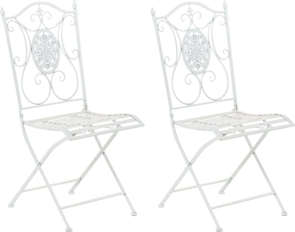 CLP 2er Set Gartenstühle Sibell Farbe:weiß