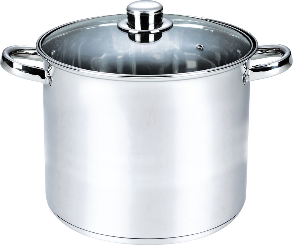 MICHELINO Edelstahl-Großraumtopf 21 Liter mit Glasdeckel Produktbild 1