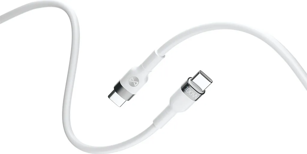 Cavo USB-C Forever 2m 100W Bianco - Ricarica Rapida Notebook e Tablet