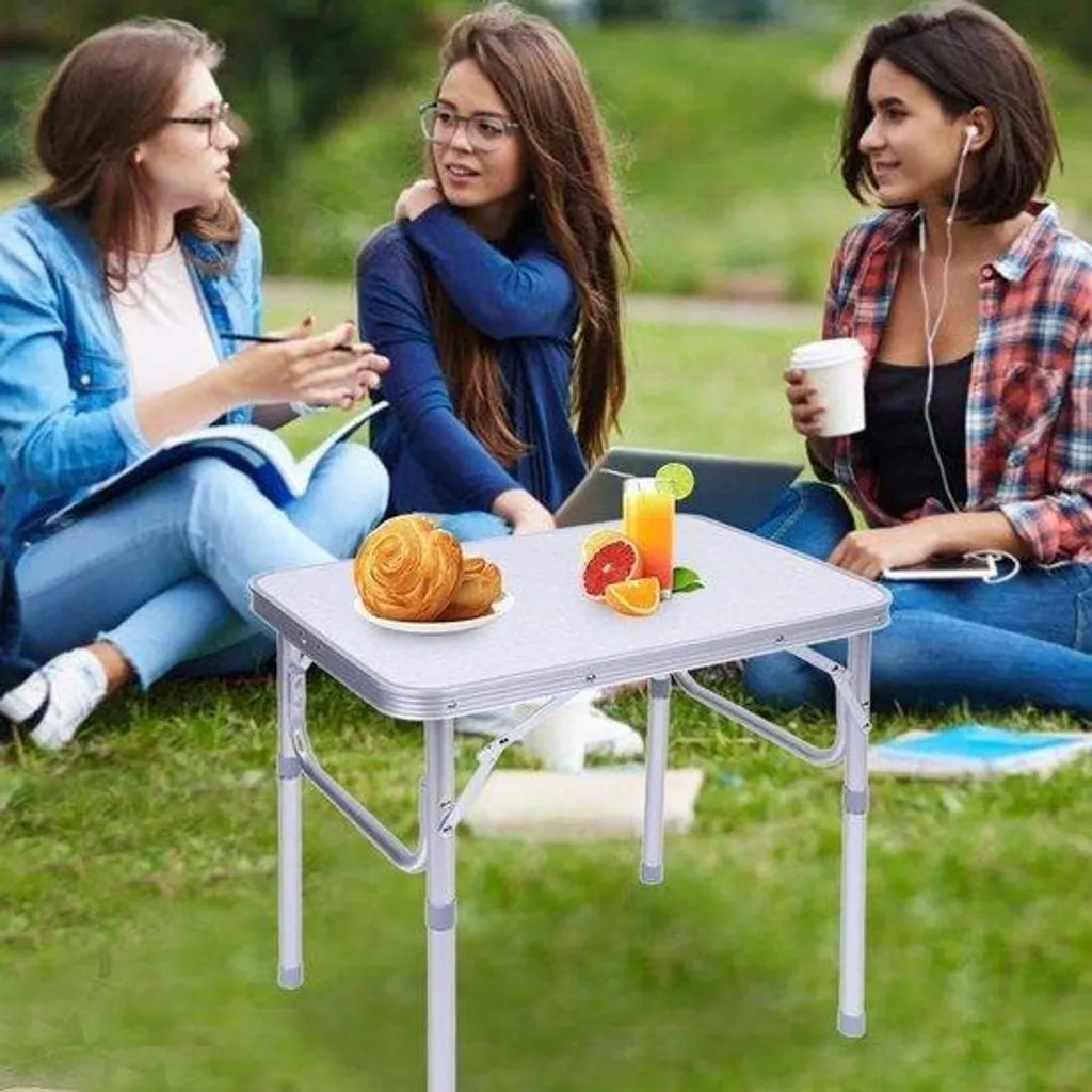 Petite table pliante en aluminium réglable en hauteur modèle Compact AL35