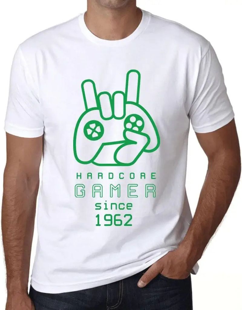 Herren Grafik T-Shirt Hardcore-Joystick-Spieler seit 1962 – Hardcore Joystick Gamer Since 1962 – Geschenk 62. Geburtstag Jahrestag 62 Jahre Jub...