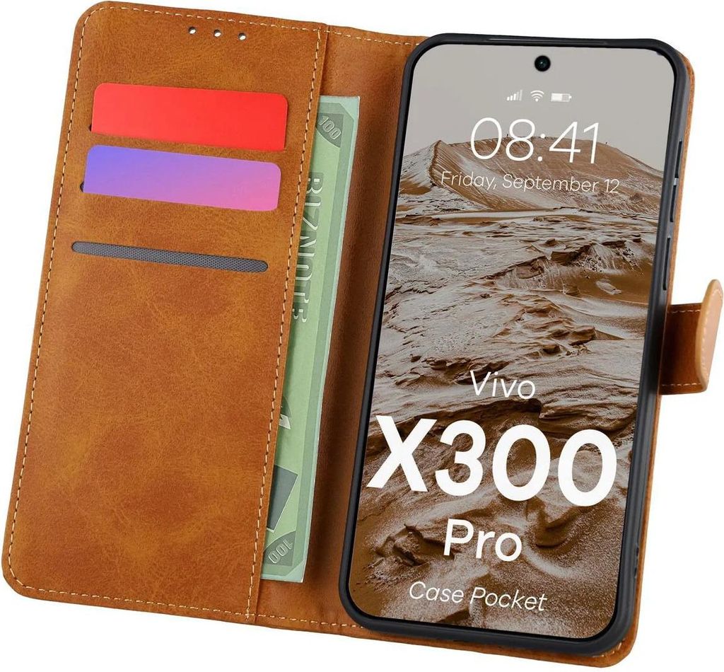 Handyhülle mit Klappe für Vivo X300 Pro, Bizon Case Pocket, Produktbild 