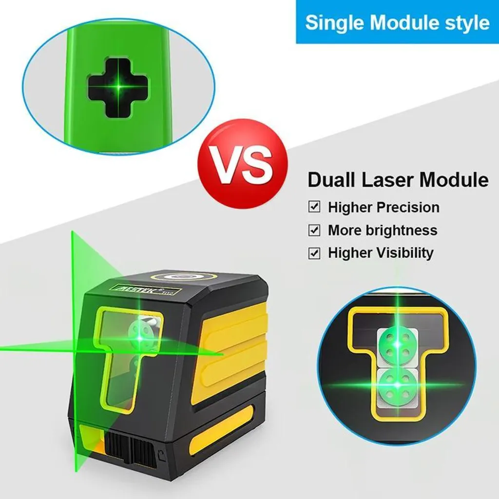Niveau laser pour pose de carrelage et cloisons avec support vert - 6