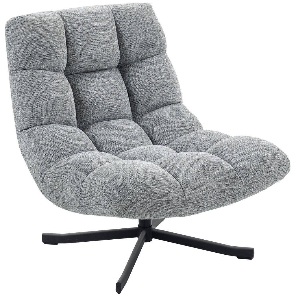 HOMCOM Fauteuil, draaibaar, loungefauteuil met brede Productafbeelding 