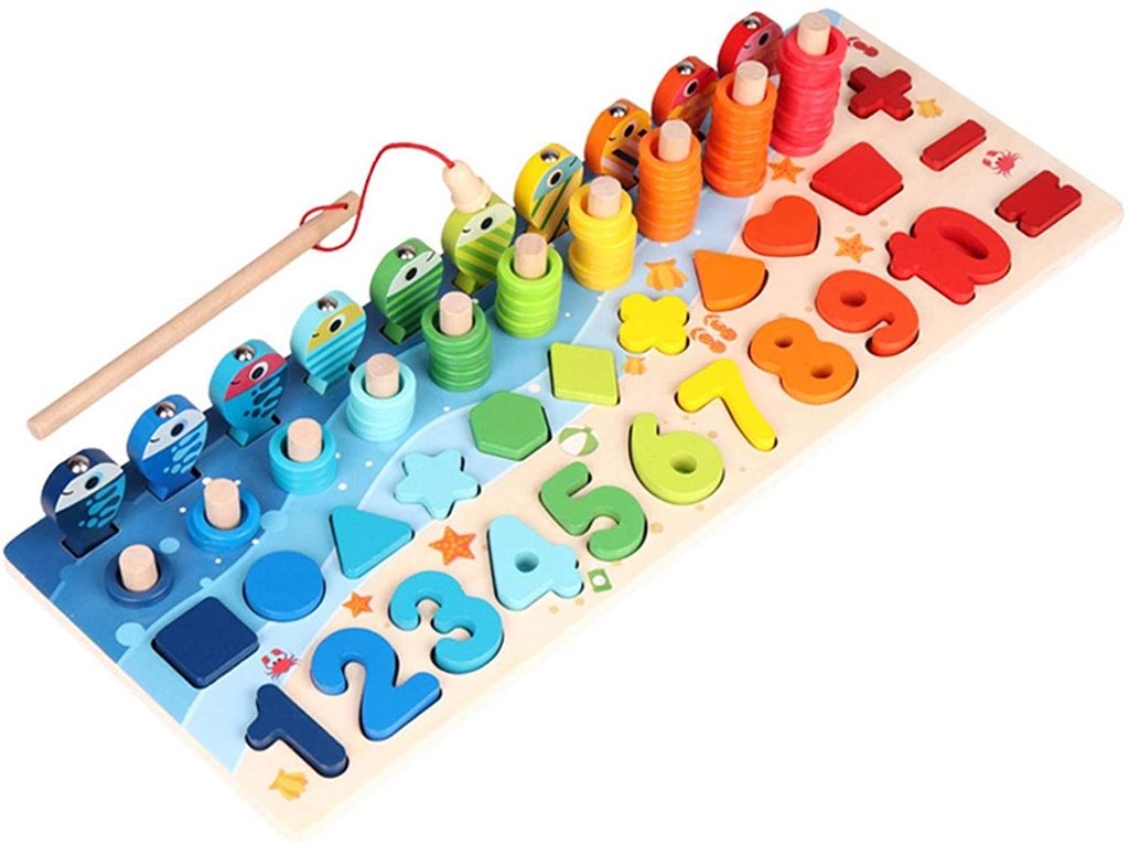 Kinder Montessori Spielzeug Einmaleins Mathematik Lernspiel Geschenk Naturholz 