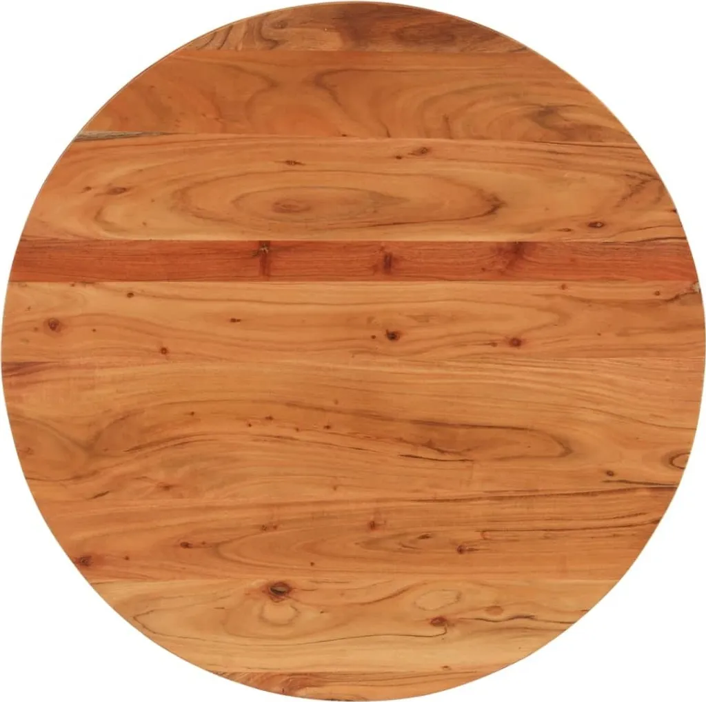 Piano del tavolo Ø80x2,5 cm rotondo in legno massiccio di acacia