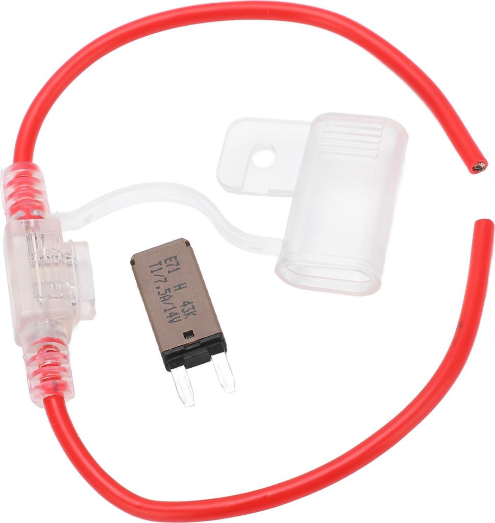 12AWG Sicherungshalter, transparent, wasserdicht, mit automatischem Reset-Leistungsschalter für Auto, Yacht, Wohnmobil, LKW, 32 V