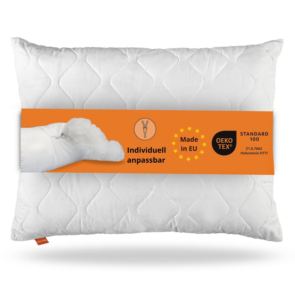 Kopfkissen 70 x 90 cm, Polster, 100% Mikrofaser, für Allergiker geeignet, sleepling Komfort 100