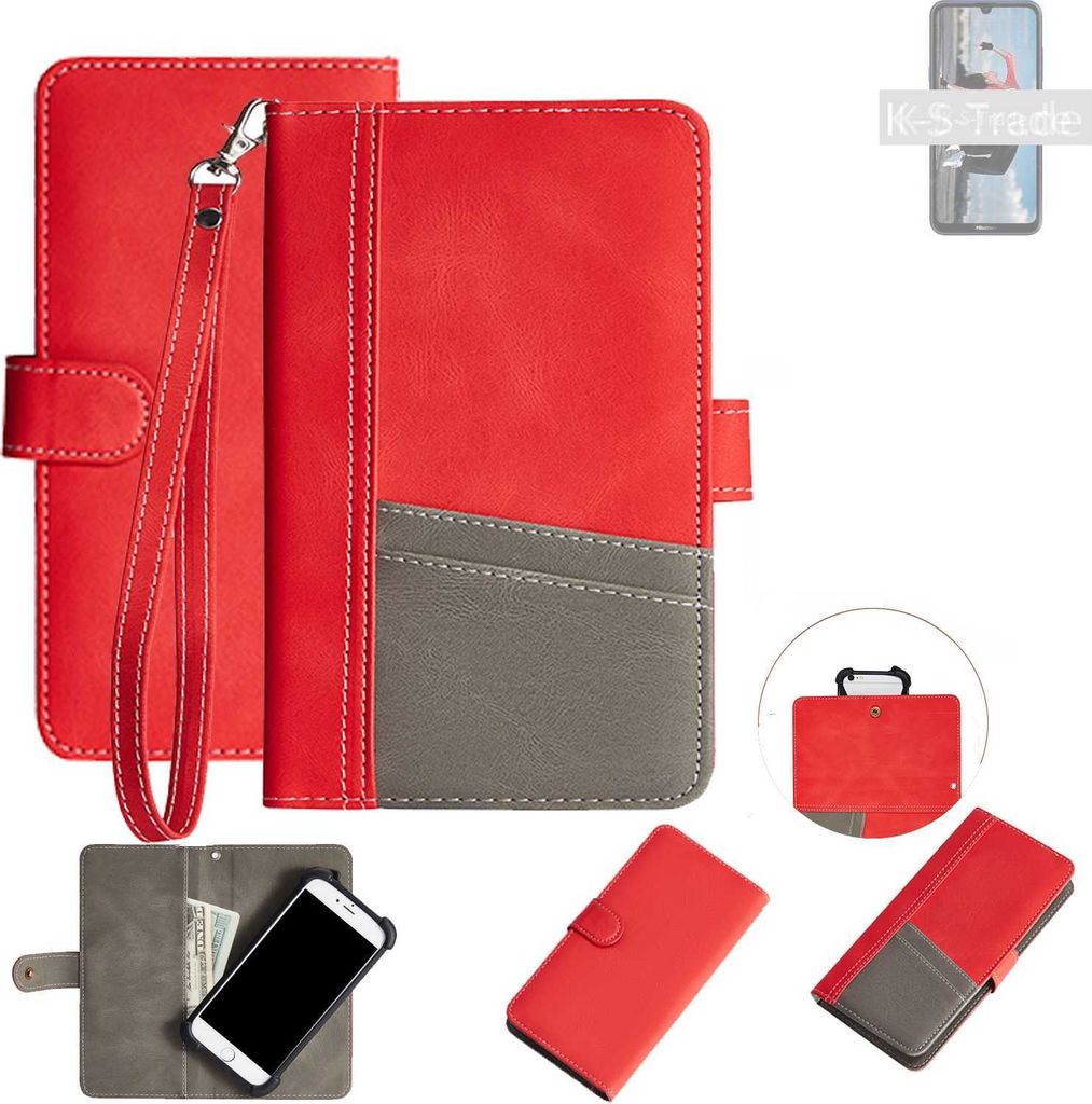 K-S-Trade Handy Schutzhülle für Sony Xperia L3 Hülle Portemonnee Brieftasche Klapphülle Kartenfächer Flip Wallet Case Etui