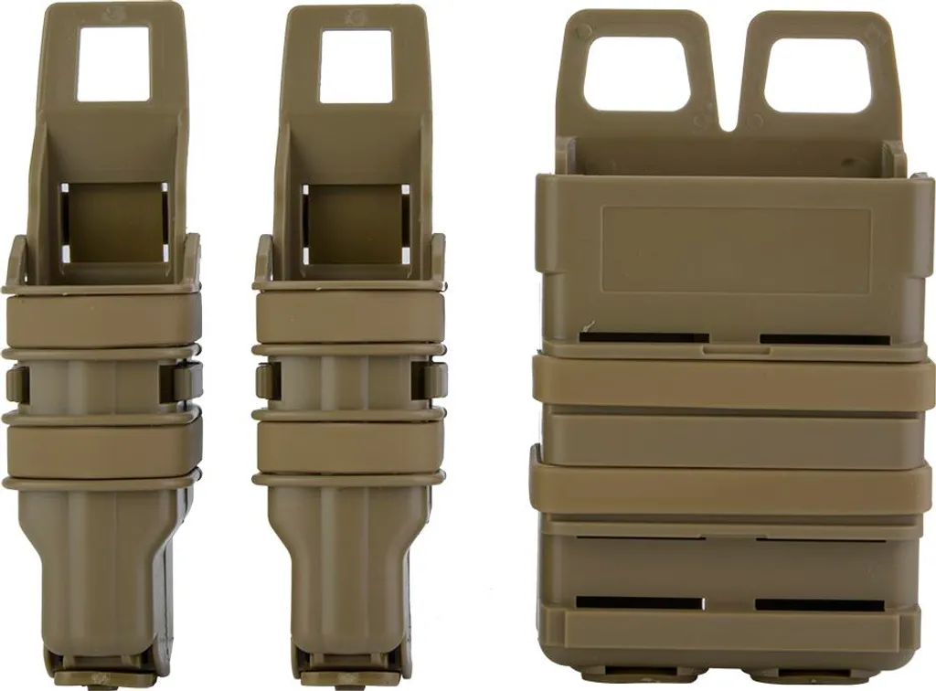 Pouch Mag Tattico Molle Sabbia: Set Doppio per Pistola e Fucile