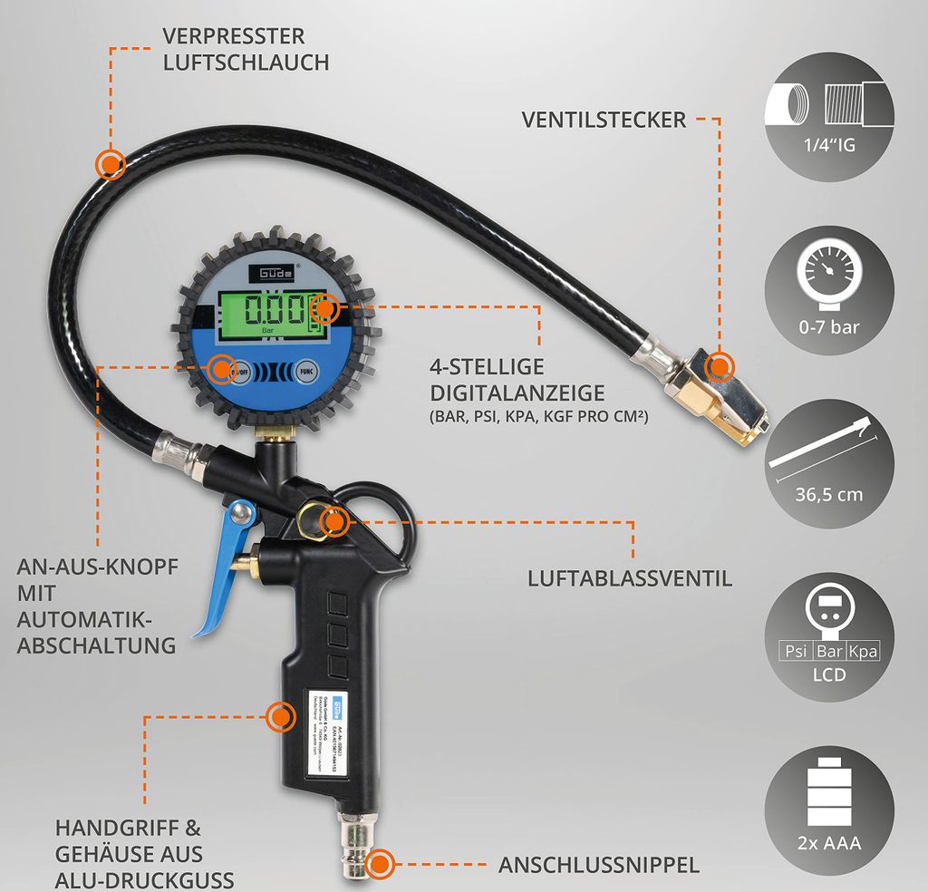 Güde 2823 Digital Reifenfüller 11 E (4-stellige Produktbild 10