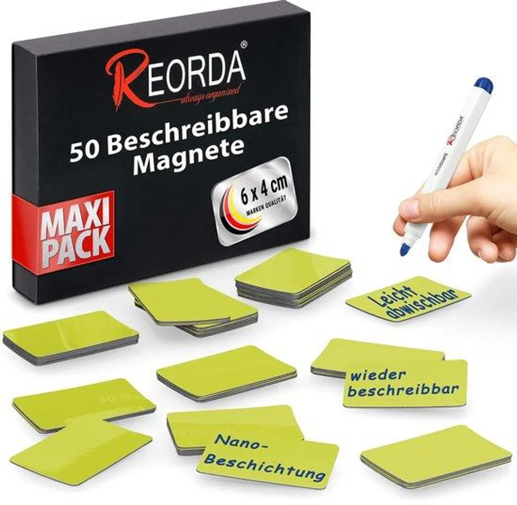 Bandes magnétiques vertes 6x4 cm : fini les étiquettes collantes sales
