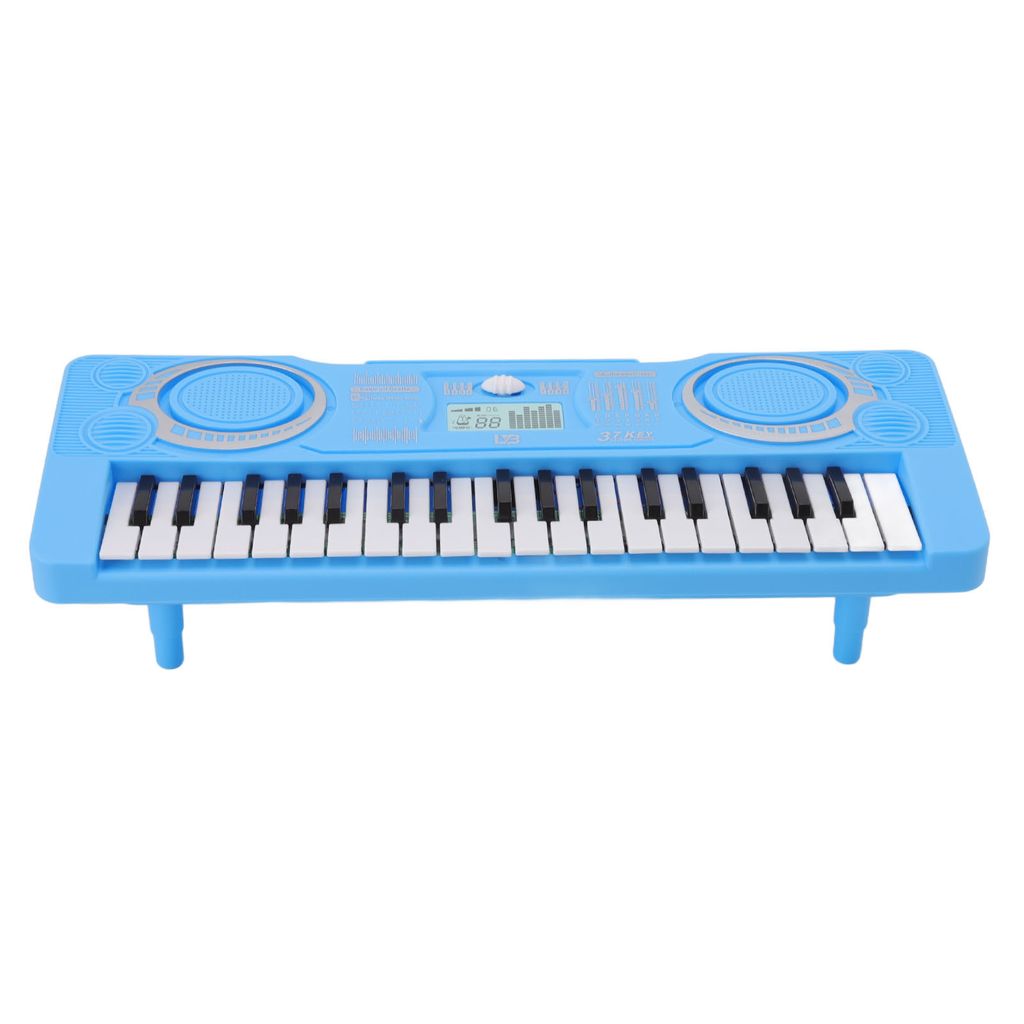 Kinder-Keyboard-Spielzeug mit 37 Tasten zur Förderung der Hand-Augen-Koordination – Musikalisches Lerninstrument (Blau)