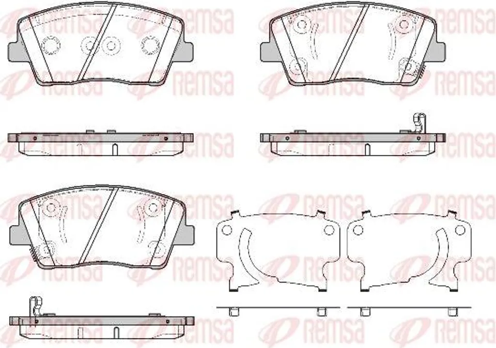 Plaquettes de frein REMSA 1811.02 pour Stinger OE 58101J5A25 Arrière