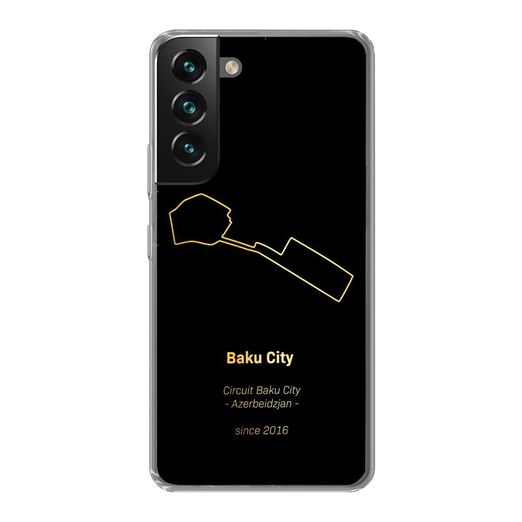MuchoWow Handyhülle Schutzhülle Hülle für Samsung Galaxy S22 Baku - Formel 1 - Rennstrecke Silikon Softcase Handy Hülle - Mobiltelefonhülle