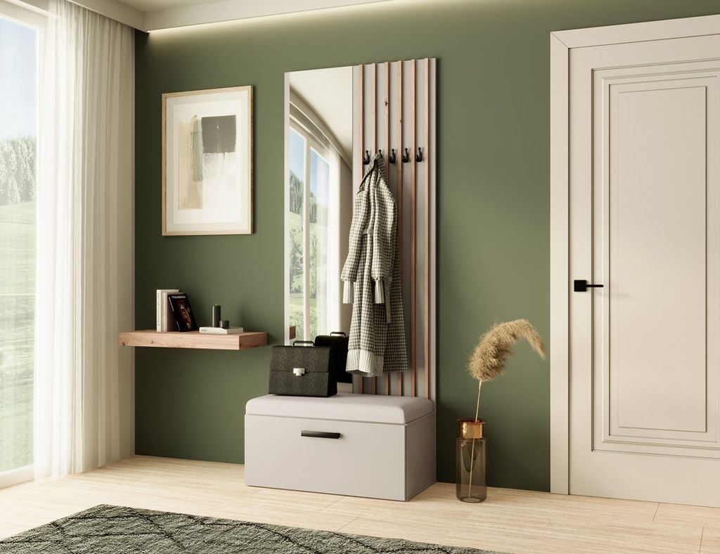 Garderobe MARGARET II , Farbe: Kaschmir + Artisan Lamellen Produktbild 