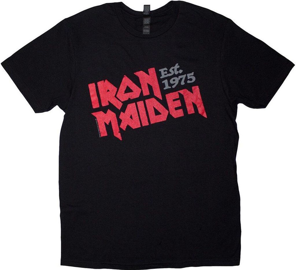 Iron Maiden - "Est. 1975" T-Shirt Logo für Herren/Damen Uni RO13845 (S) (Schwarz)