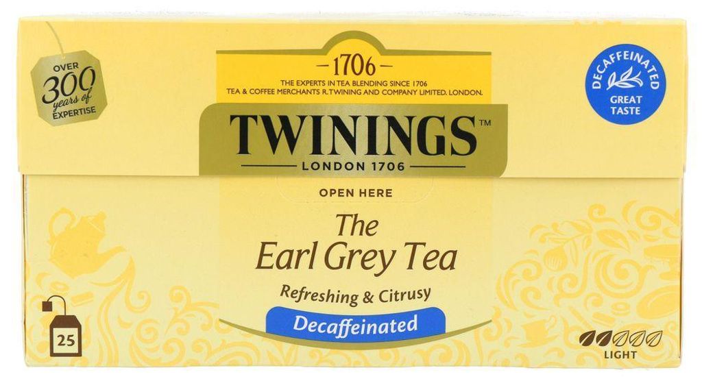 Twinings Earl Grey Thee Decaffeinated (25 zakjes) Productafbeelding 