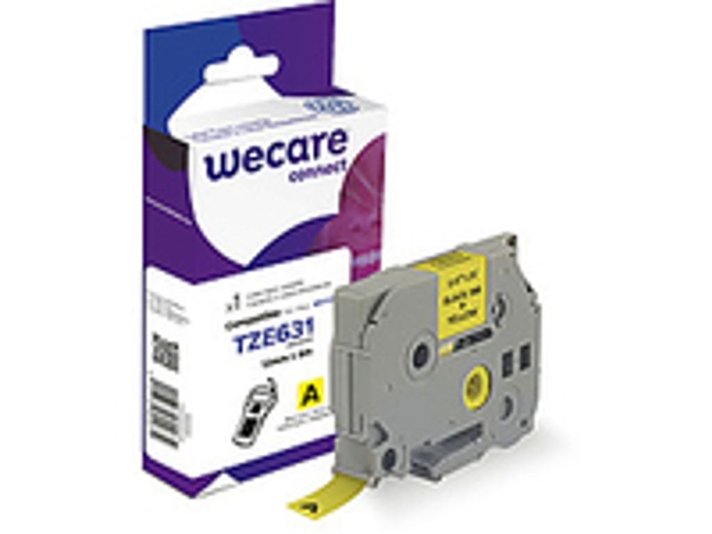 Armor K80010W4 - Schwarz auf gelb - TZe - P-touch 1000 P-touch 1000F P-touch 1000S P-touch 1000TCM P-touch 1000W P-touch 1005BTS P-touch... - 1,2 c...