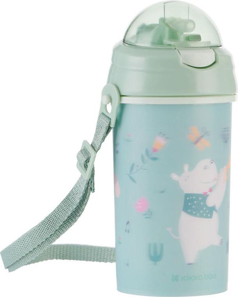 Kikkaboo Music Fest Silikon Becher Mit Strohhalm Und Trageriemen 450ml One Size