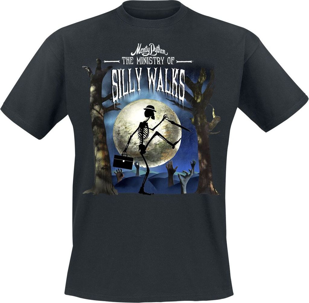 Monty Python T-Shirt Herren Silly Walks Halloween schwarz M