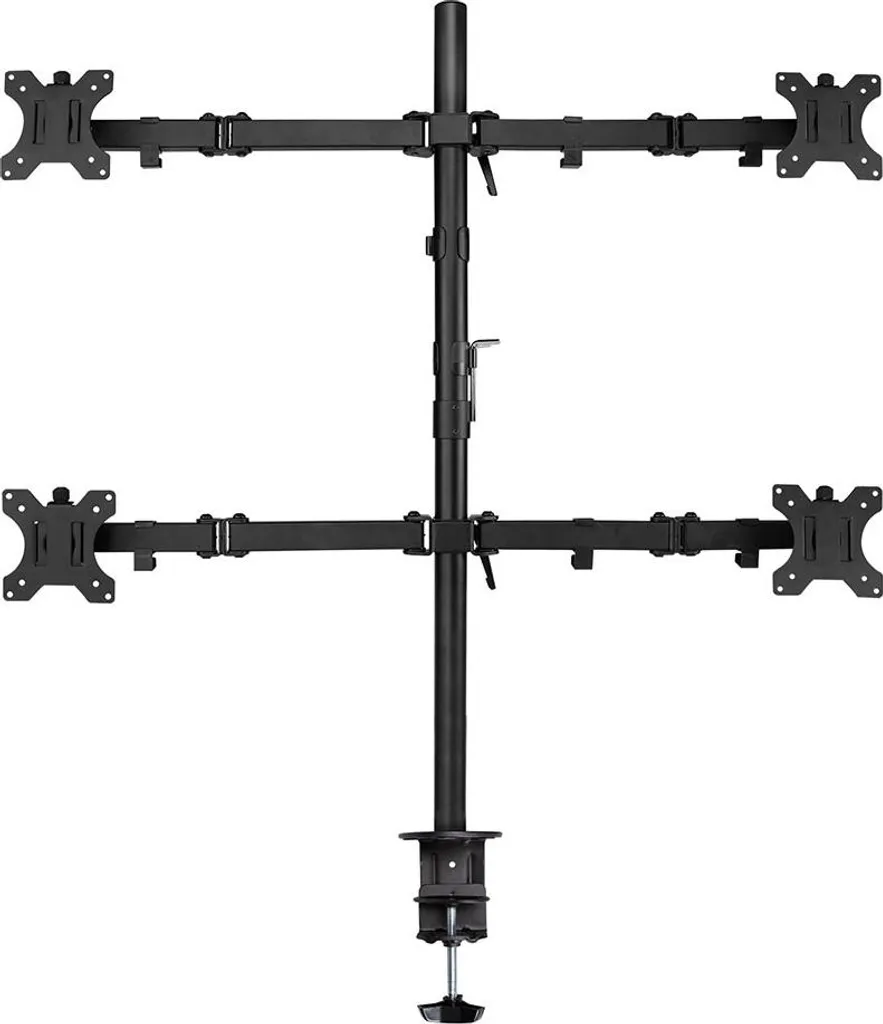 Support Quadruple Écran Bureau Ewent EW1514 pour 4 Moniteurs Ajustables