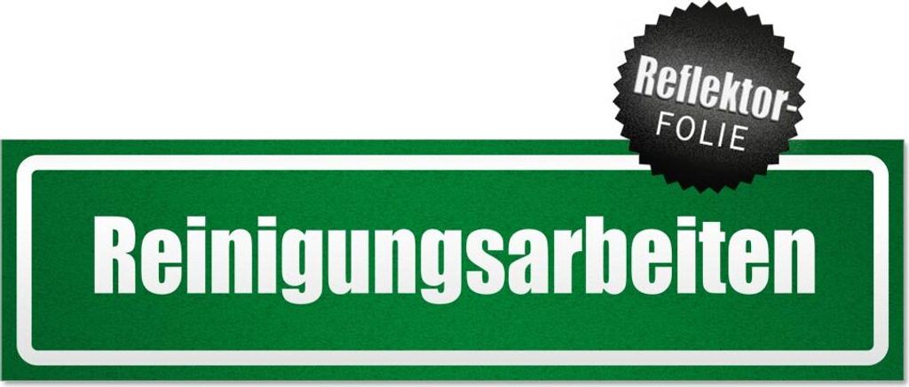 Reinigungsarbeiten invertiert Magnetschild Schild magnetisch