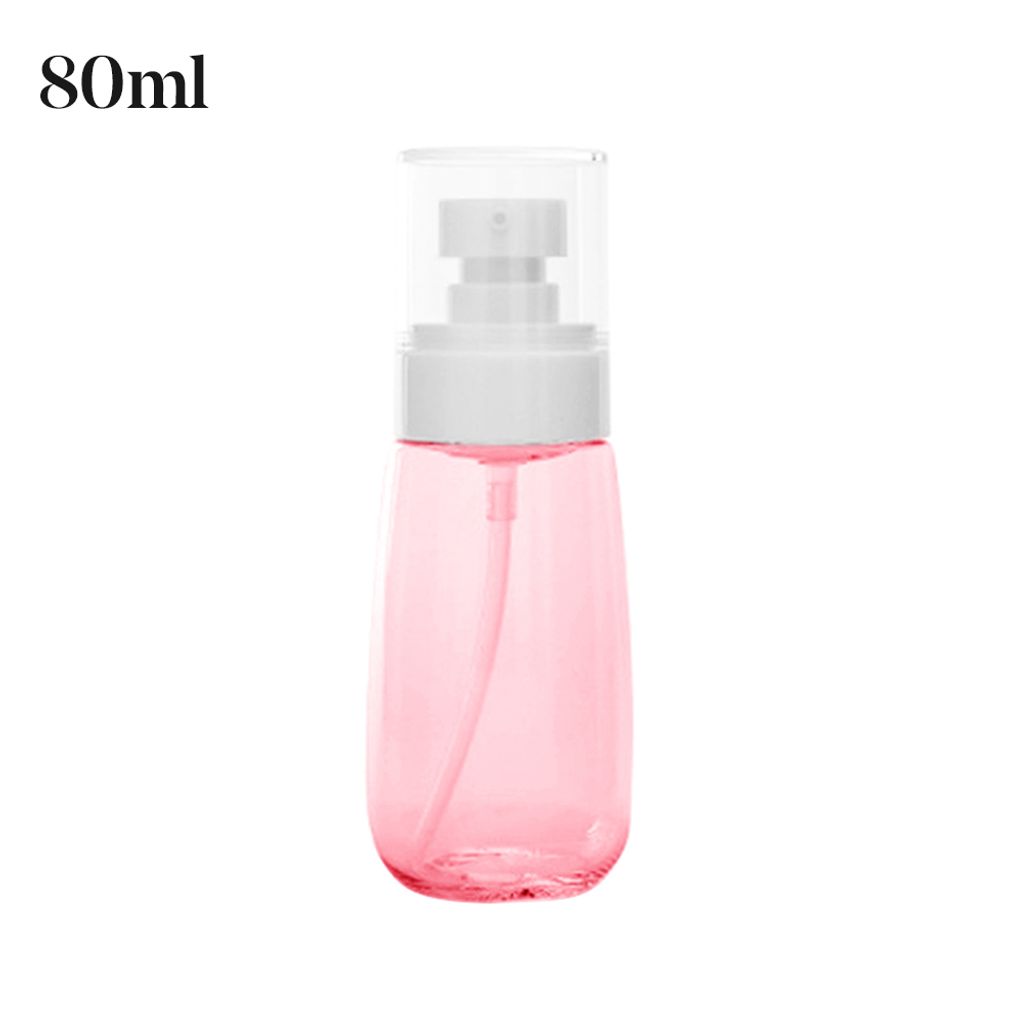 30/60/80/100 ml Flüssigseife Shampoo Lotion Duschgel Pumpenflasche leerer Spender-Transparentes Rosa ,Größen:80ML