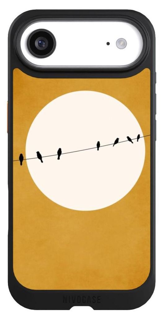 NIVOCASE Hülle für Apple iPhone Air Handyhülle NIVOcore Case Schwarz Mond Nacht Vogel